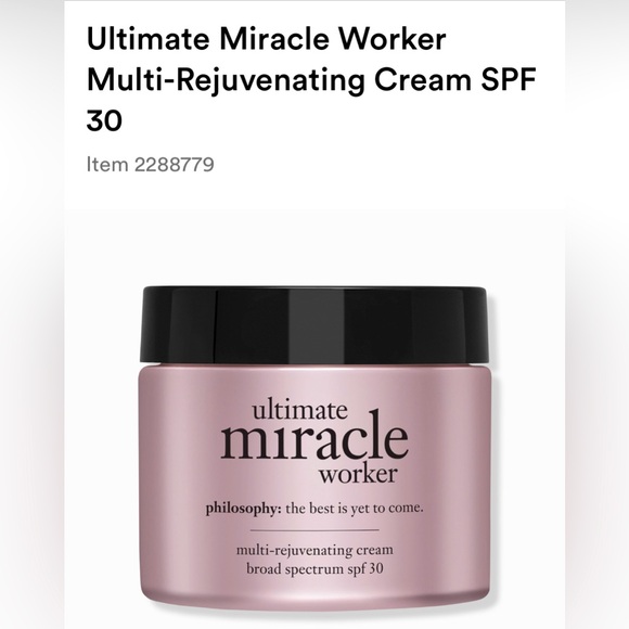 Brand New Ultimate Miracle Worker SPF30 Moisturizer by Philosophy 2 FL. OZ
